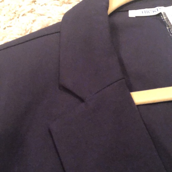 NWT, dark blue long sleeve blazer, 2pockets&1button, Rickis, Us10 - Picture 13 of 14